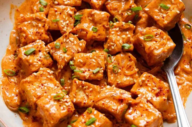 SPICY TOFU WITH CREAMY COCONUT SAUCE