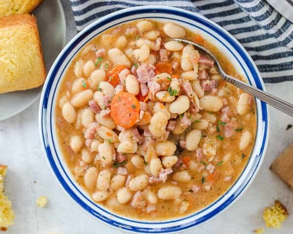 White Bean and Ham Soup: This is perfect for leftover ham!